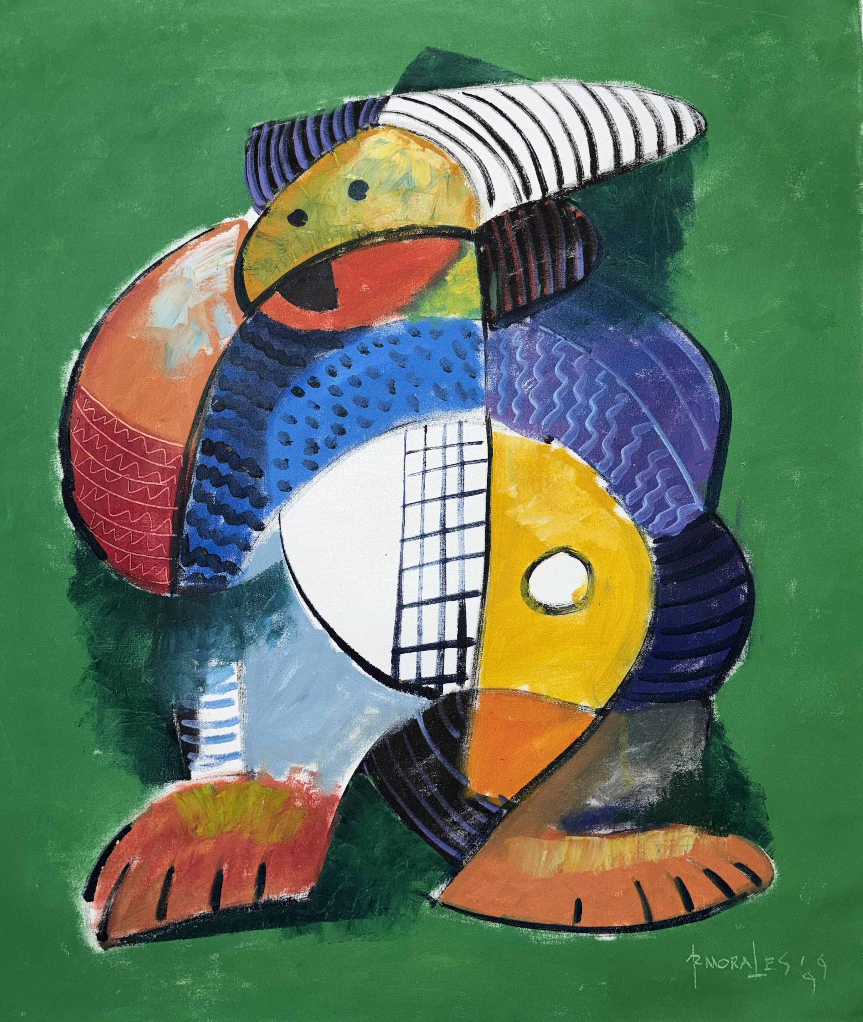 Evolution — Oil on Canvas by Adrian Morales, 1999