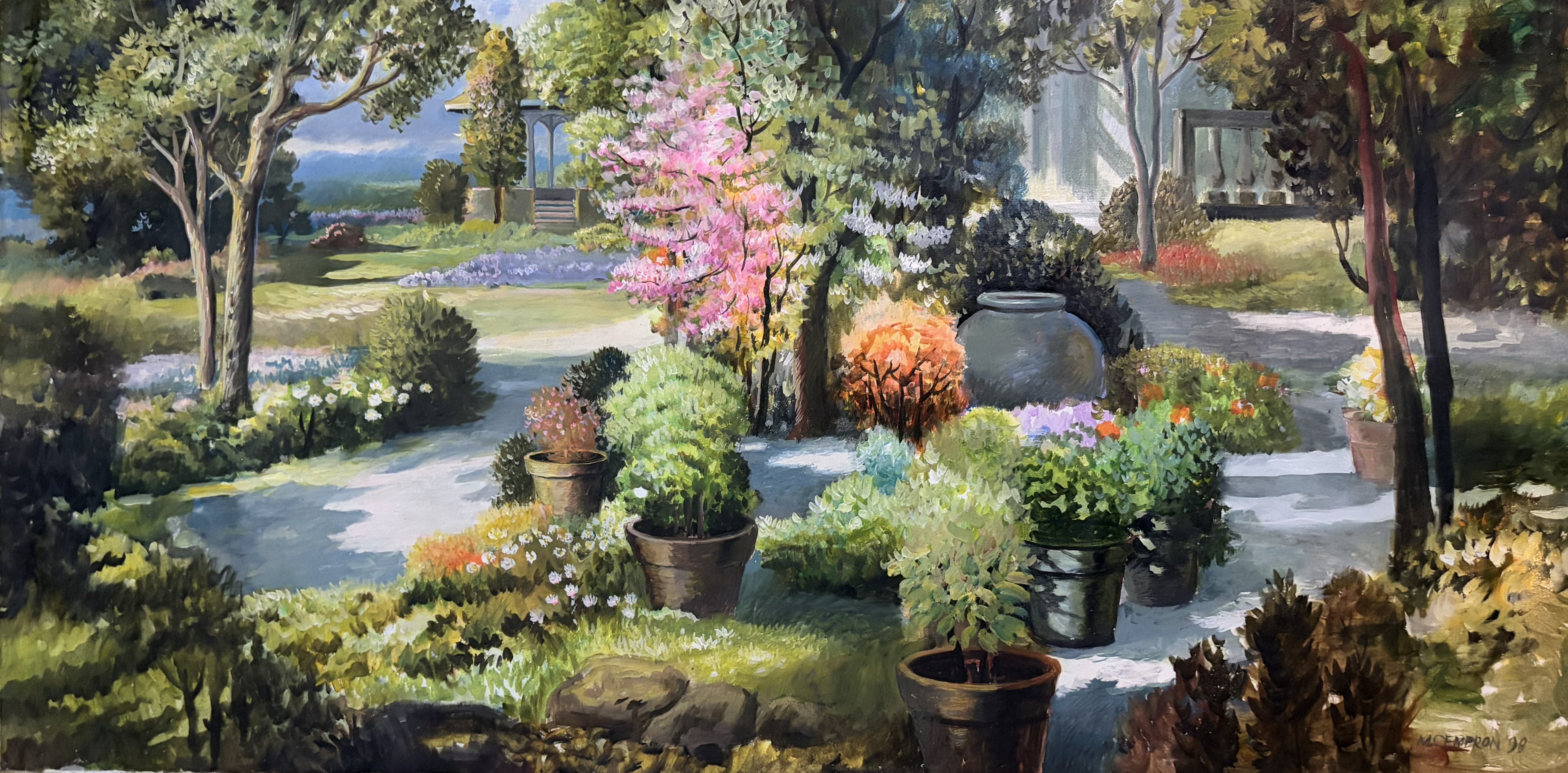 Garden — Oil on Canvas by Cempron Mar, 1998